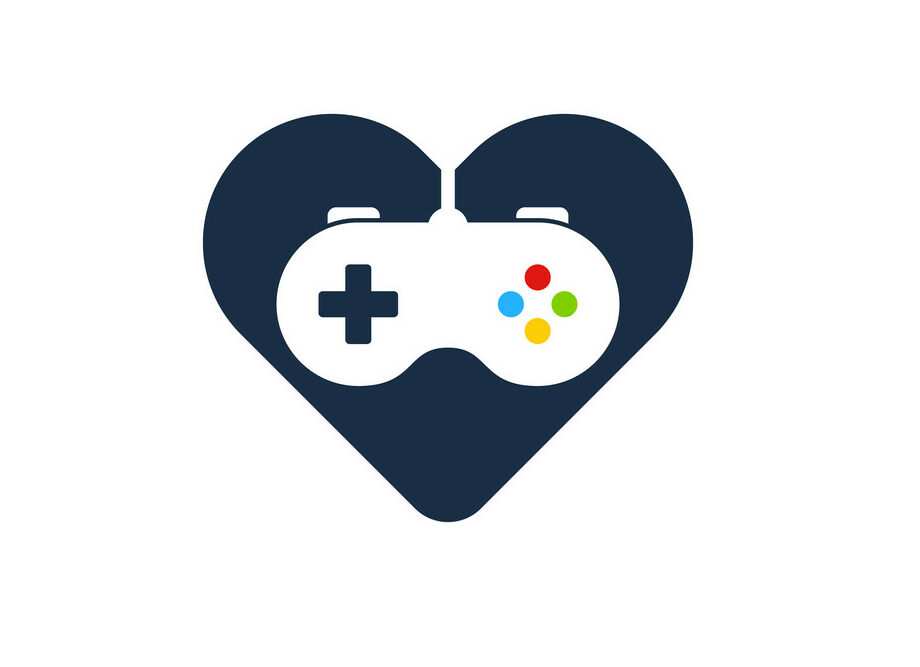 Game Love Logo Icon Design